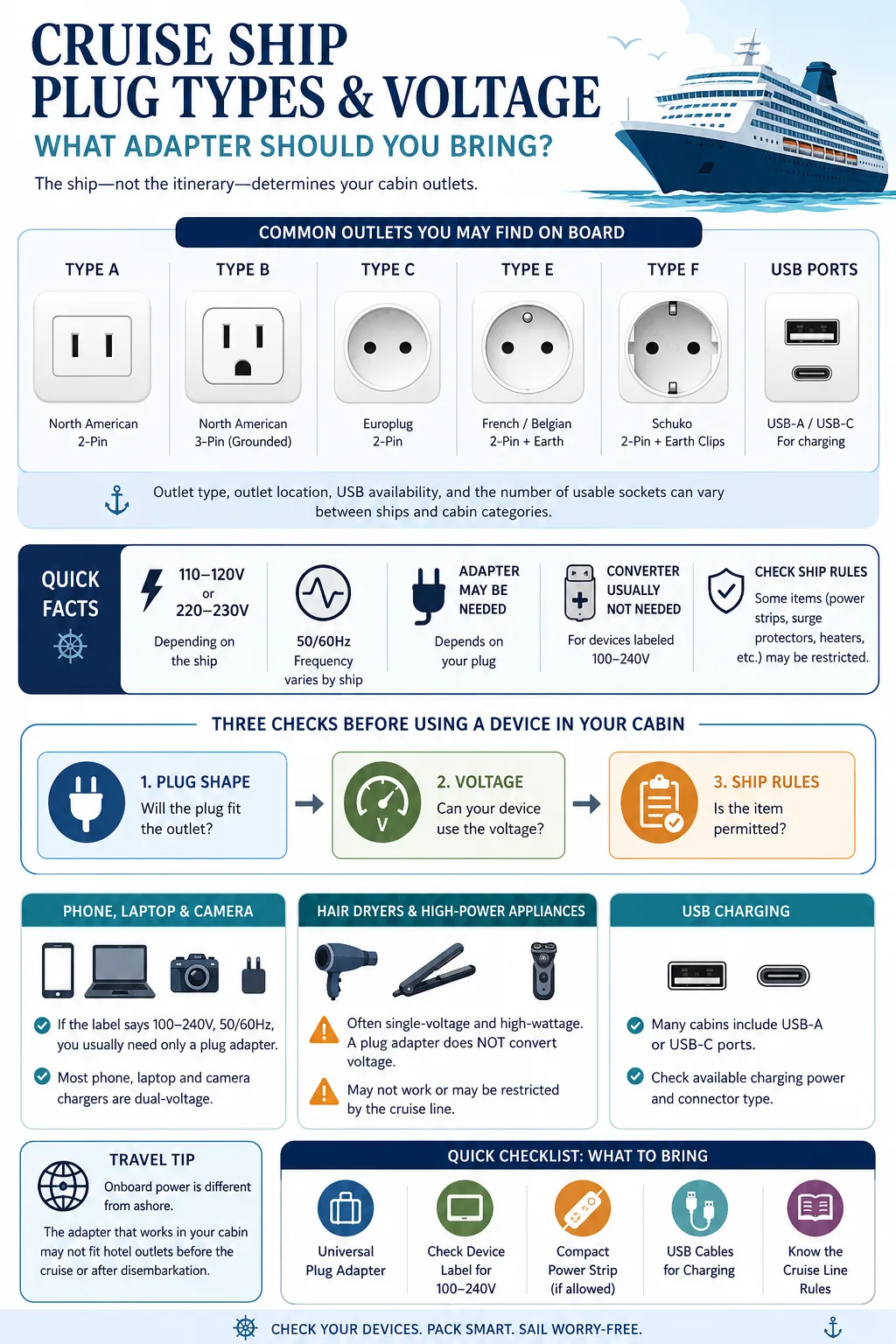 Cruise Ship Plug Types And Voltage
